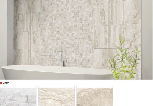 Olympia Metis Matte Ceramic Wall Tiles Color: Grey, Ivory, Taupe Size: 10 X 16