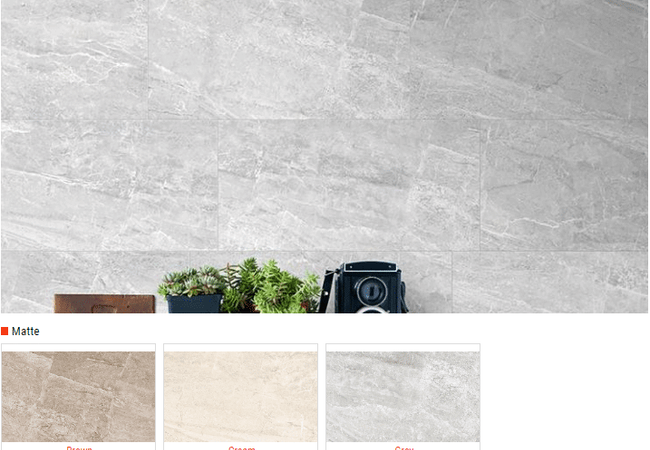 Olympia Nepal Matte Ceramic Wall Tiles Color: Brown, Cream, Grey Size: 10 X 16