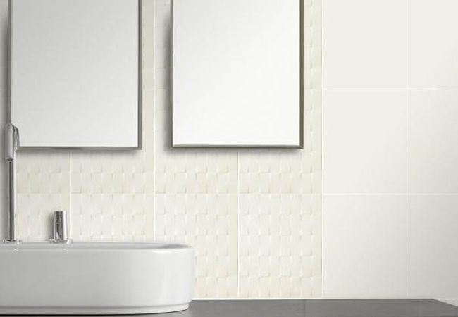 Olympia Uniwall & Weave Gloss Ceramic Wall Tiles Color: White, Ivory, Tender Grey, Taupe Size: 8 X 10