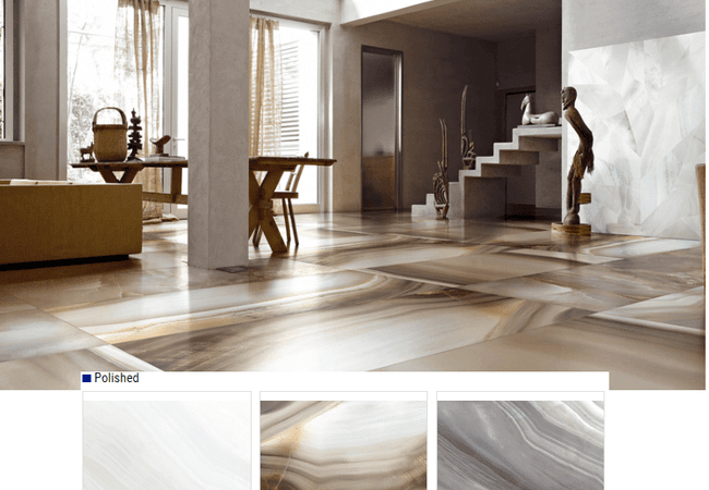 Olympia Alabastri Di Rex Polished Porcelain Tiles Color: Madrea Perla White, Bamboo Tan Grey, Zaffiro Grey Size: 24x24
