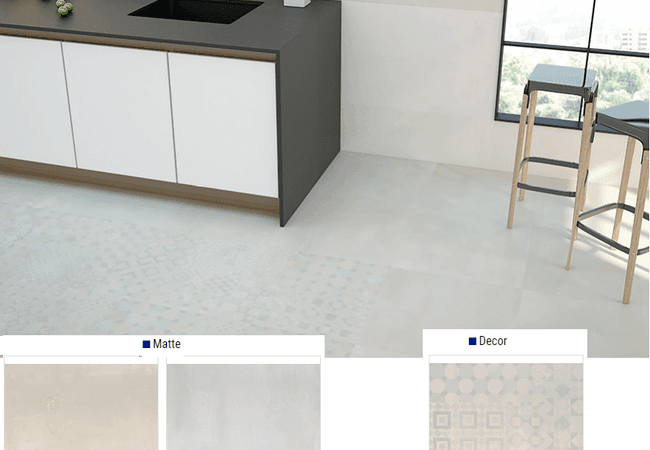 Olympia Cast Matte Porcelain Tiles Color: Cream, Grey, Iris Size: 24x24