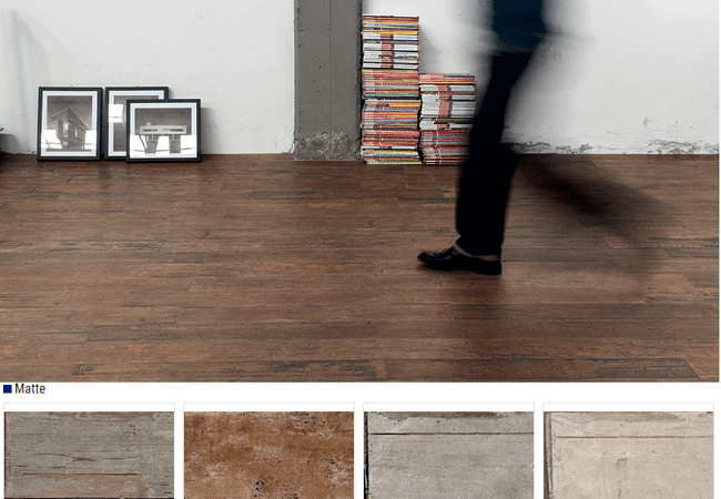 Olympia Charmwood Matte Wood Look Porcelain Tiles Color: Brown, Cherry, Grey, Ivory Size: 6x36