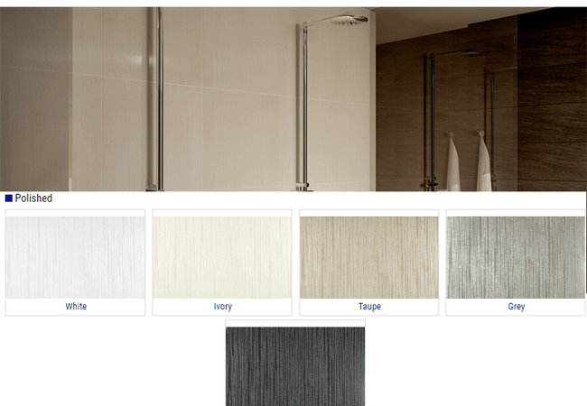 Olympia Niagara Falls Polished Glazed Porcelain Tile Color: White, Ivory, Taupe, Grey, Black Size: 12x24, 24x24