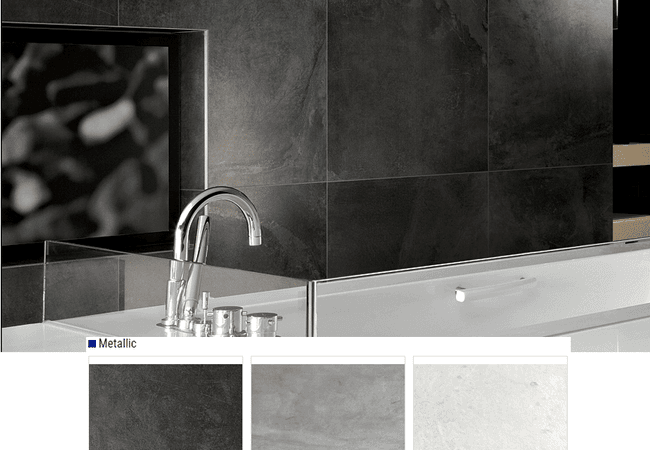 Olympia Styletech Metallic Finish Porcelain Tile Color: Anthracite, Grey, Ivory Size: 24x48 16x32