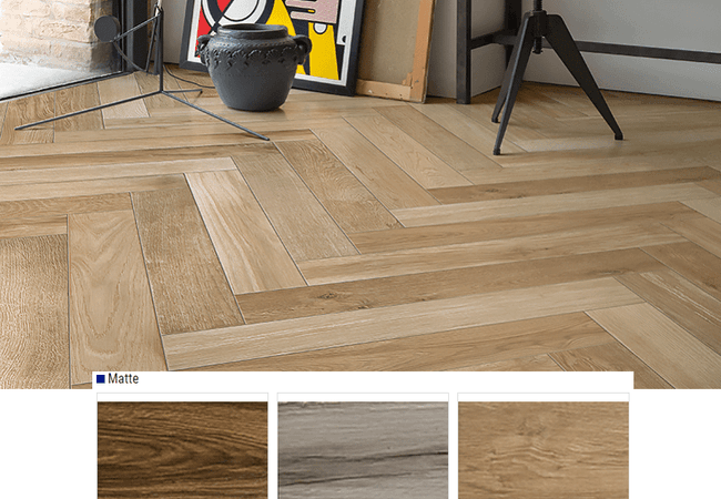 Olympia Treverk Fusion Matte Wood Look Porcelain Tiles Color: Brown, Grey, Neutral Beige Size: 4x28