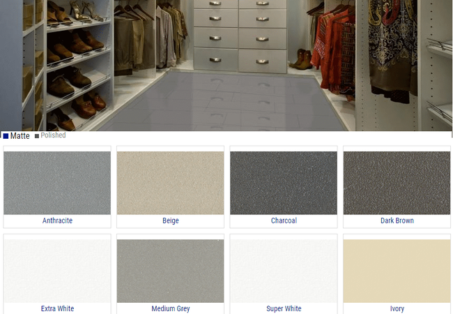 Olympia Unicolor Matte Porcelain Tiles Color: Anthracite, Beige, Charcoal, Dark Brown, Extra White, Medium Grey, Siper White, Ivory, Light Grey, Taupe, Dark Grey, Super Black Size: 12x12 12x24 24x24