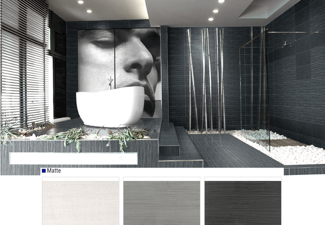Olympia Waterfall Matte Porcelain Tiles Color: White, Grey, Black Size: 12x24 6x24 4x24