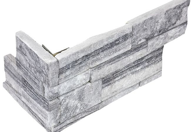 Richmond Tile Ledger Stone Nordic Crystal Assembled Corner 6"x18"
