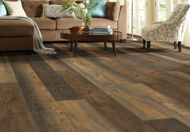 Shaw Titan HD Plus Platinum Autumn Barnboard Luxury Vinyl Plank view 2