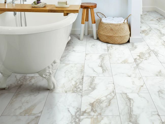 Shaw Paragon Tile Plus Calacatta Luxury Vinyl Tile view 2