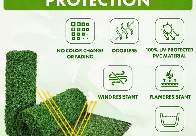 Artificial Grass Chainlink Wire Fences 4x32 view 3