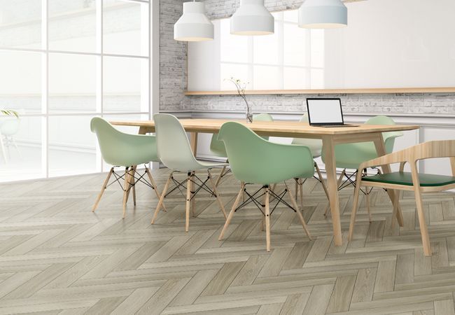 Twelve Oaks Wishbone Herringbone Vintage Stirling Luxury Vinyl Plank view 2