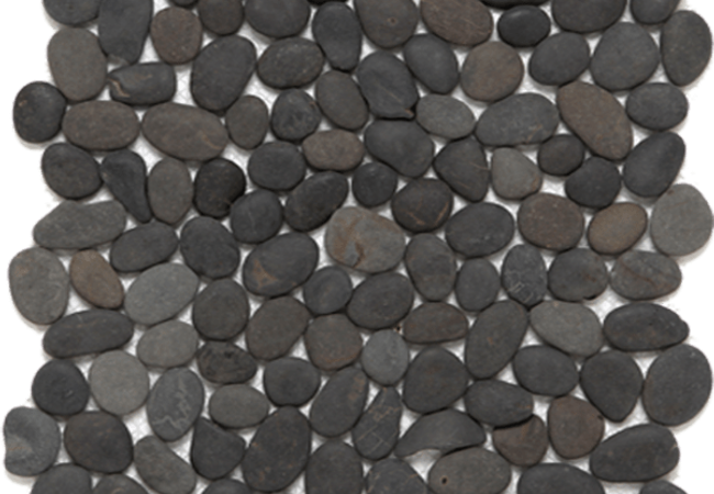 Urban Zebra Petite Pebbles Natural Stone Tile Black Cave