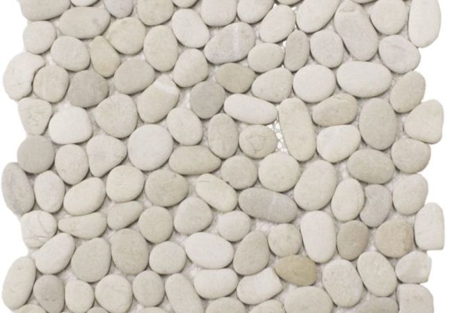 Urban Zebra Petite Pebbles Natural Stone Tile White Rapids