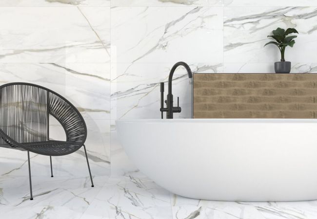 Urban Zebra Emporio Porcelain Tile Calacatta view 2