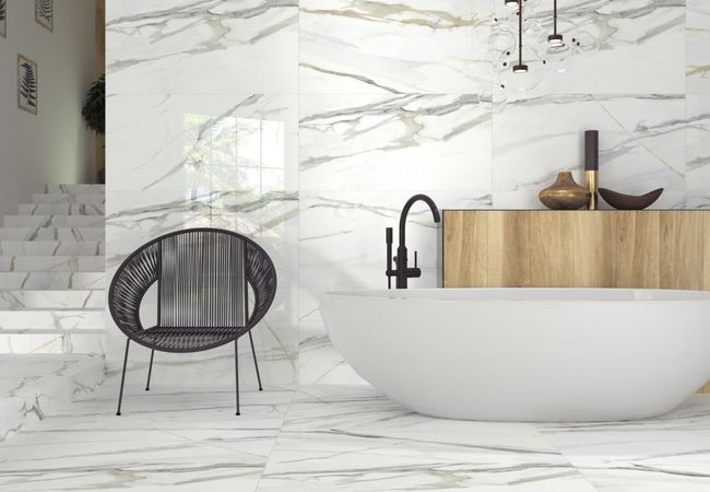 Urban Zebra Emporio Porcelain Tile Calacatta view 4