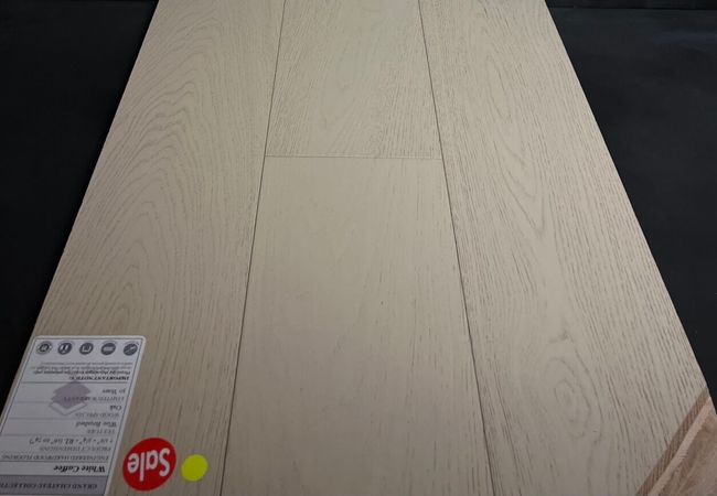 Woden Grand Chateau Oak Engineered White Coffee